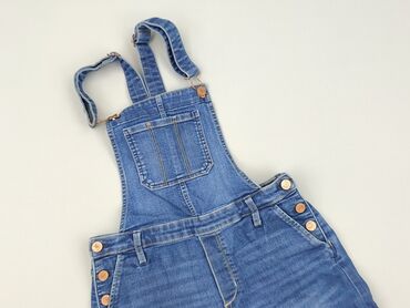 jeansy dziewczęce wyprzedaż: Ogrodniczki H&M, 13 lat, 152-158 cm, stan - Idealny