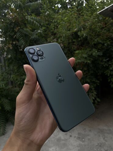 купить бу айфон 11 про макс: IPhone 11 Pro Max, Колдонулган, 64 ГБ, Alpine Green, Заряддоочу түзүлүш, Коргоочу айнек, Каптама, 71 %