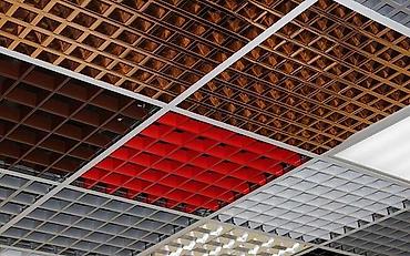 Потолочный гипсокартон: Дизайнерские потолочные конструкции - Реализация потолков решетчатого — 3