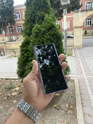 samsung galaxy s3 бу: Samsung Galaxy S10, 128 GB, rəng - Qara, Barmaq izi, Simsiz şarj, Face ID