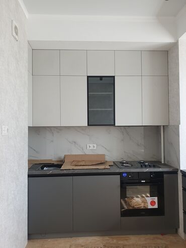 кухоный мойка: Кухонный гарнитур, цвет - Серый