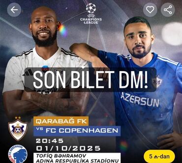 İnformatika: Qarabağ-Kopenhagen oyuna SON bilet