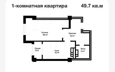 seven: 1 комната, 49 м², Элитка, 14 этаж, ПСО (под самоотделку) — 4