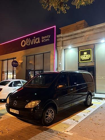 uaz diski: Mercedes-Benz Vito, qara rəng, 7 yerlik minivan. Özəlliklər: - Geniş — 5