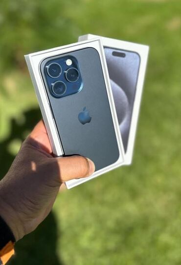 Apple iPhone: IPhone 15 Pro Max, 256 GB, Blue Titanium, Zəmanət, Sənədlərlə