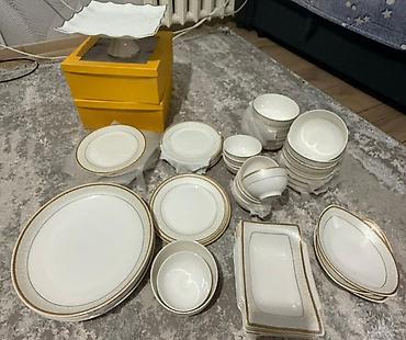 Наборы посуды: Фарфоровый столовый сервиз с золотым кантом 24 персоны Состав и — 10