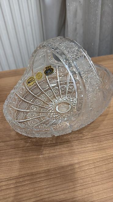 Süfrə aksesuarları: Kəpənək formalı şüşə/kristal səbət qab Material: qalın şüşə – kəsim — 3