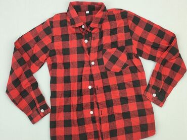 sukienki czerwone mini: Shirt 12 years, condition - Very good, pattern - Cell, color - Red