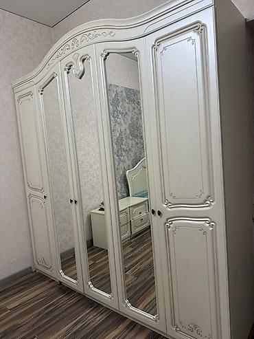 прованс: Спальный гарнитур, Б/у, Двуспальная кровать, Белоруссия, МДФ, Самовывоз, цвет - Бежевый — 1