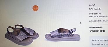 klompe sa platformom: Ženske kožne sandale BUENO - Model: otvoreni prsti sa širokim gornjim — 5
