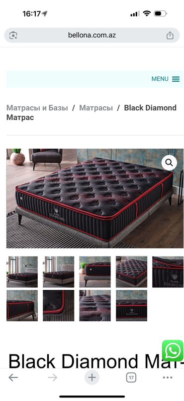 Matras Bellona firmasindan Black Daimond 2/2olcude 10 il qarantiya