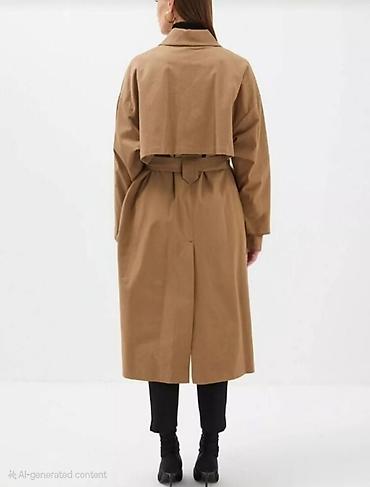 Пальто: Плащ, XL, цвет - Коричневый — 3