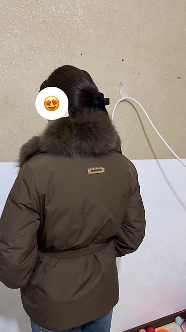 гусиный: Пуховик, Короткая модель, С мехом, M — 2