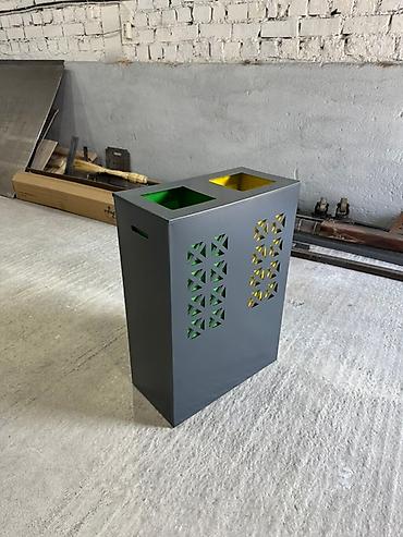 Мусорные баки, контейнеры: Двухсекционные урны/контейнеры для раздельного сбора отходов - — 4