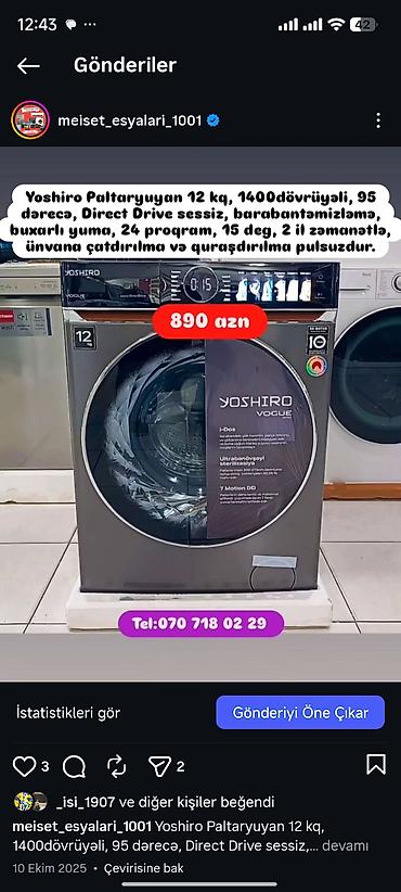 sok masini: Paltaryuyan maşın 8 kq, Yeni, Pulsuz çatdırılma — 9