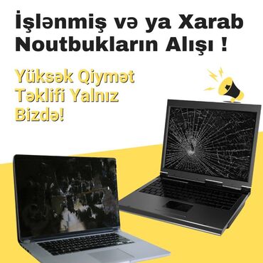 Lenovo: 💻 İşlənmiş və Xarab Noutbukların Alışı! 🔧 Artıq istifadə etmədiyin