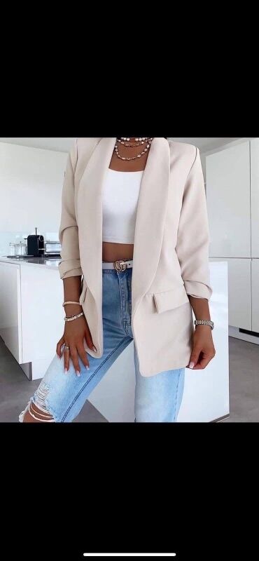 Sakoi: 💫Ženski lagani blejzer – bez kopčanja Sako: 2.900 dinara Vel: XL XXL — 2