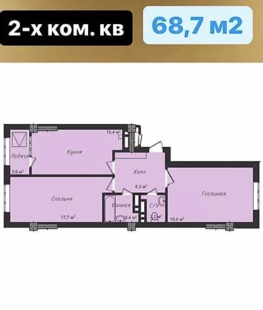 Новостройки от застройщика: Строится, Элитка, 2 комнаты, 69 м² — 4