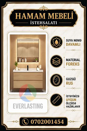 Hamam dolabları: Hamam mebeli istehsalı – EVERLASTING - Suya və nəmişliyə davamlı — 3