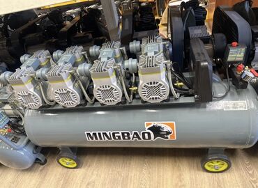 горизонтальная бетономешалка: Мощный воздушный компрессор 150L Mingbao с горизонтальным ресивером