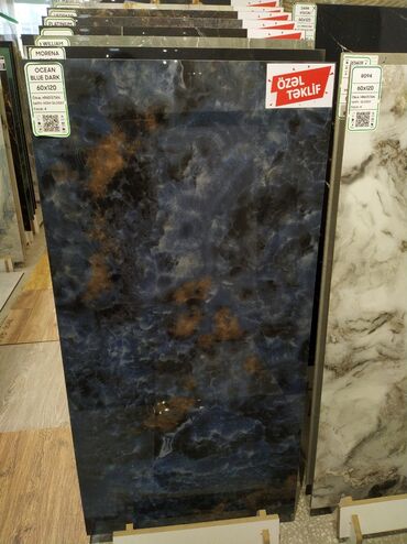 tamet metlax: Ocean Blue Dark keramika plitəsi - Ölçü: 60x120 sm - Səth: High
