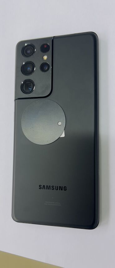 Samsung Galaxy S21 Ultra, Б/у, 256 ГБ, цвет - Черный, 1 SIM