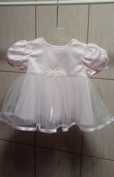haljinice za krštenje h m: Elegantna haljina za bebe,za krštenje i sl., uzrast 3-6 meseci, roze