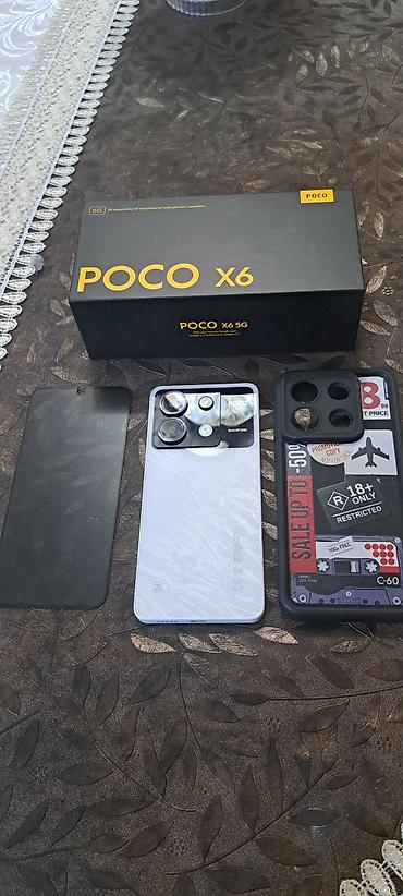 nintendo switch qiymeti: Poco X6, 256 GB, rəng - Ağ, Barmaq izi — 1