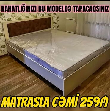 Çarpayılar: Yeni, İkinəfərlik çarpayı, Bazasız, Matras ilə, Siyirməsiz, Azərbaycan — 9