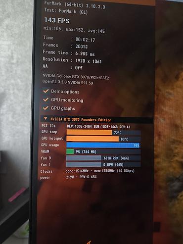 Видеокарты: Видеокарта, Б/у, GeForce RTX, 8 ГБ, Для ПК — 8