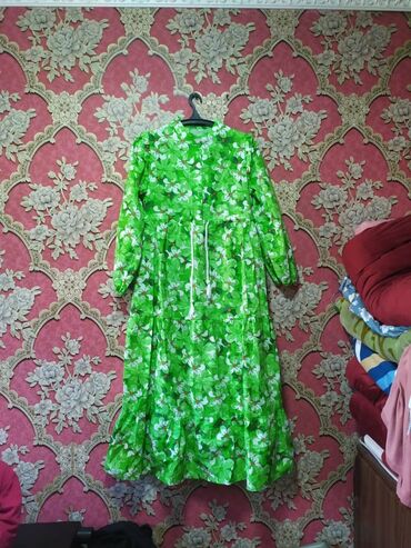 теплая легкая куртка: Повседневное платье, Лето, Длинная модель, Хлопок, 2XL (EU 44)