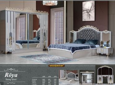 paltar dolabl: Двуспальная кровать, Шкаф, Трюмо, 2 тумбы, Турция, Новый