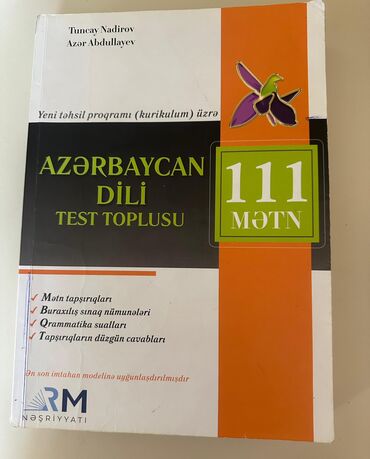 Kitablar, jurnallar, CD, DVD: Azərbaycan dili test toplusu 111Mətn RM nəşriyyatı