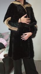 Krzneni kaputi: One size, Sa postavom, bоја - Crna — 4