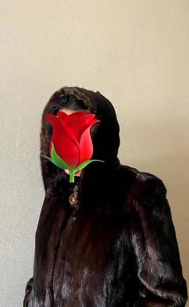 дешевые шубы: Шуба, Норка, Длинная модель, С капюшоном, L — 7