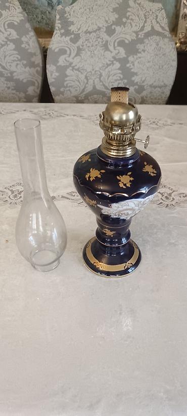 elekt: Porcelan korpuslu, klassik kerosin lampası.tam orginaldır. İşlənməyib — 1