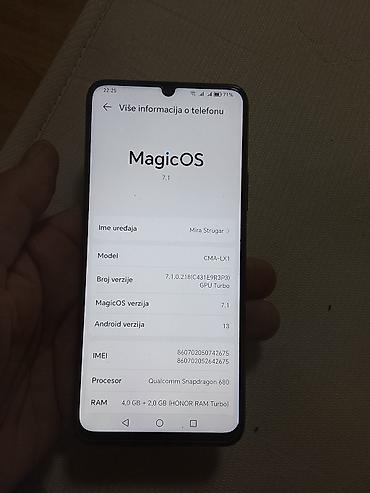 Honor: Honor (model CMA-LX1) smartphone - Ekran: 6.5" HD+ rezolucije 1600 × — 4