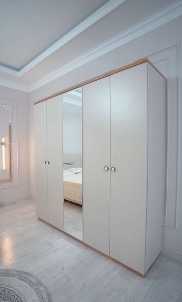 Спальные гарнитуры: Спальный гарнитур, Двуспальная кровать, ДСП, цвет - Бежевый — 5