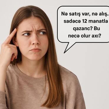 Inzibati heyət: Satış məsləhətçisi tələb olunur, Yalnız qadınlar üçün, İstənilən yaş, Təcrübəsiz, Aylıq ödəniş