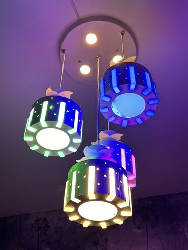 led lampalar: Led Çılçıraq, 4 və daha çox lampa, Metal