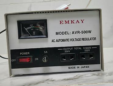 bağlanıb: Emkay Gərginlik tənzimləyici model: AVR-500W. 2 gərginlik çıxışı və 1 — 1