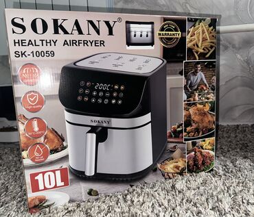 Аэрогрили: Аэрогриль SOKANY 10 л / 1800 Вт — Хрустящая еда без капли масла! 🥦🍗**