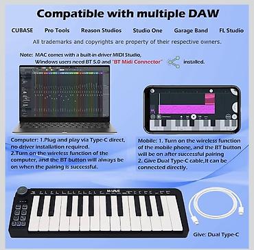 midi klavyatura: Midi-клавиатура, Новый, Бесплатная доставка — 3