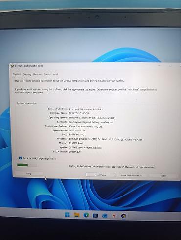 MSI: İşlənmiş MSI, 15.6 ", Intel Core i5, 256 GB, Rayonlara çatdırılma, Ünvandan götürmə, Pulsuz çatdırılma — 5