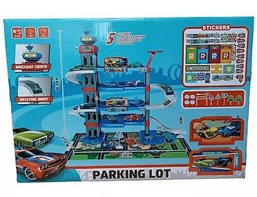 кызыл конструктор: Четырехъярусная парковка Hot Wheels с машинками и эффектами Новые! — 3