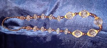 Ogrlice: Ručno rađene ogrlice – razni modeli - Set od zlatno‑braon perli — 27