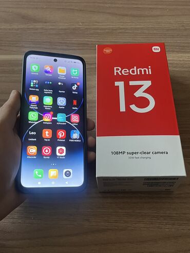 Xiaomi: Xiaomi Redmi 13, 256 GB, rəng - Qara, 
 Sensor, Barmaq izi, İki sim kartlı