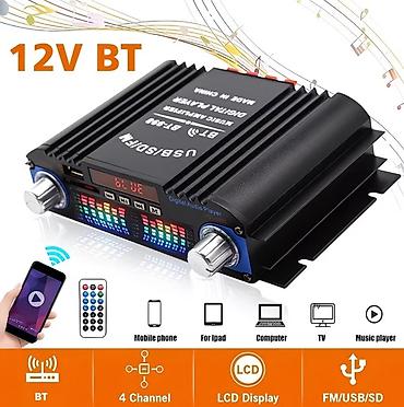 Bluetooth/FM/USB/SD dəstəkli 4-kanallı rəqəmsal səs gücləndirici – 12V lalafo.az -da Bluetooth/FM/USB/SD dəstəkli 4-kanallı rəqəmsal səs gücləndirici – 12V