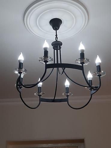 antik şamdan: Çılçıraq, 8 lampa, Metal — 8