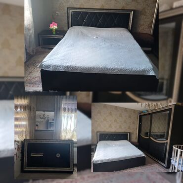 Masa və oturacaq dəstləri: İkinəfərlik çarpayı, Dolab, Termo, 2 tumba, İşlənmiş